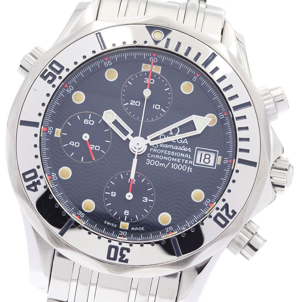 オメガ OMEGA 2598.80 シーマスター300 デイト クロノグラフ 自動巻き メンズ _883944