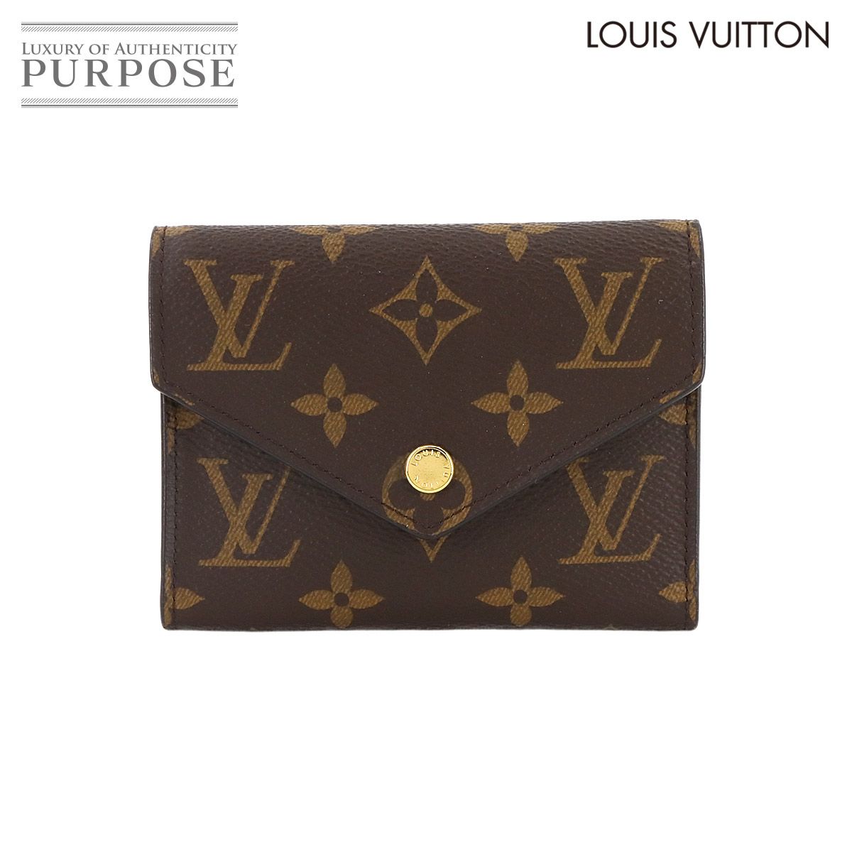ルイ ヴィトン LOUIS VUITTON モノグラム ポルトフォイユ ヴィクトリーヌ 三つ折り 財布 M62472 ブラウン 90296865