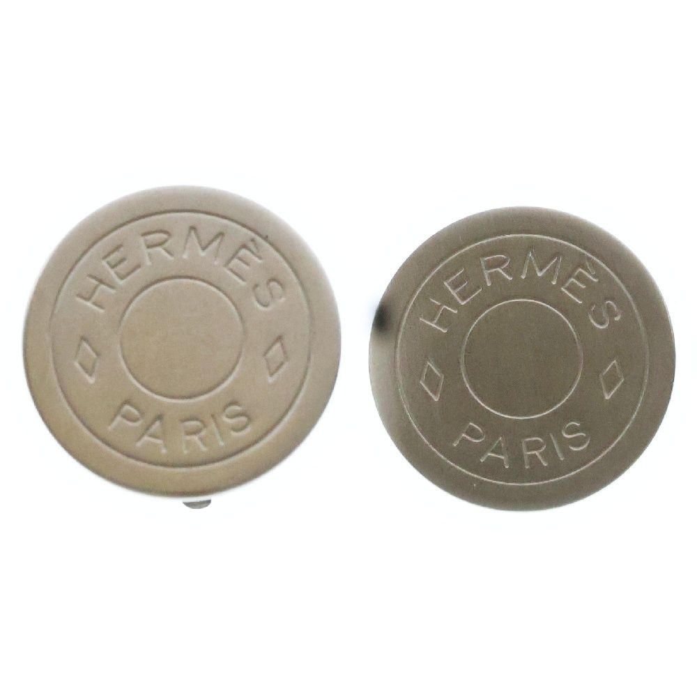 良品　オールド　エルメス HERMES セリエ イヤリング ラウンド　シルバー 良品 オールド エルメス HERMES セリエ イヤリング ラウンド