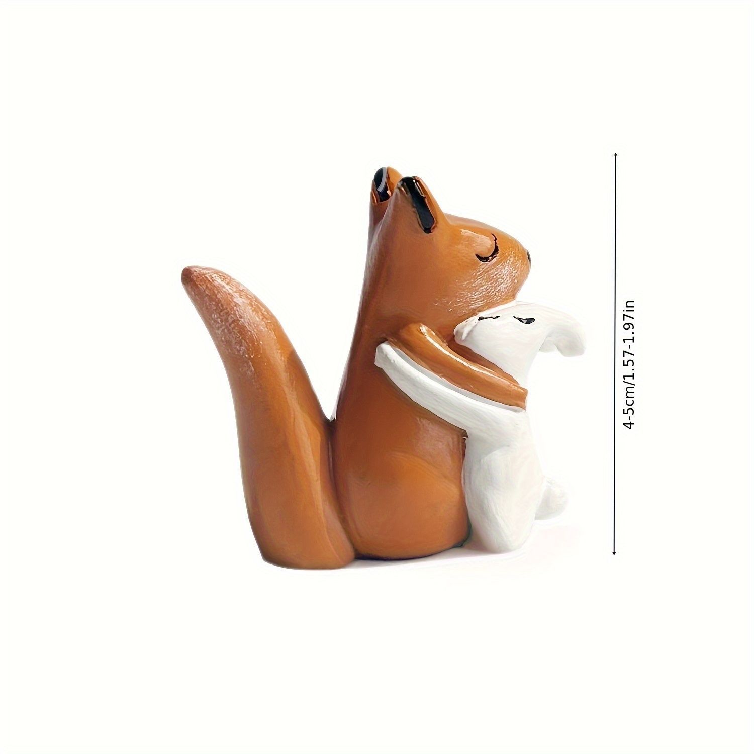 【80％以上割引】 オブジェ 置物 ガーデンオーナメント ハグしているキツネとウサギ きつねとうさぎ ガーデニング 庭 装飾 樹脂 インテリア ミニチュア 可愛い 室内 屋内 インテリア雑貨 玄関 リビング ダイニング インテリア小物 棚装飾