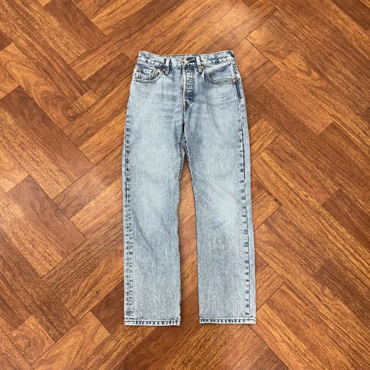 レディース 26 リーバイス プレミアム 501 ビッグE ライトブルー デニム パンツ