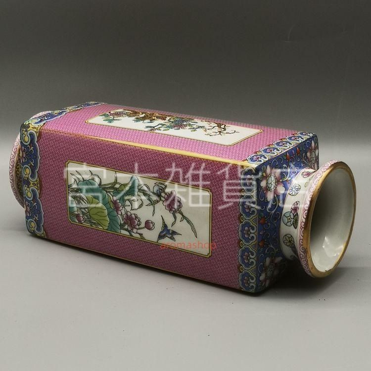 雍正粉彩花鳥天円地方花瓶 景徳鎮 陶磁器 装飾品 現代工芸品 美術品 置物 雍正粉彩花鳥天円地方花瓶 景徳鎮 陶磁器 装飾品 現代工芸品