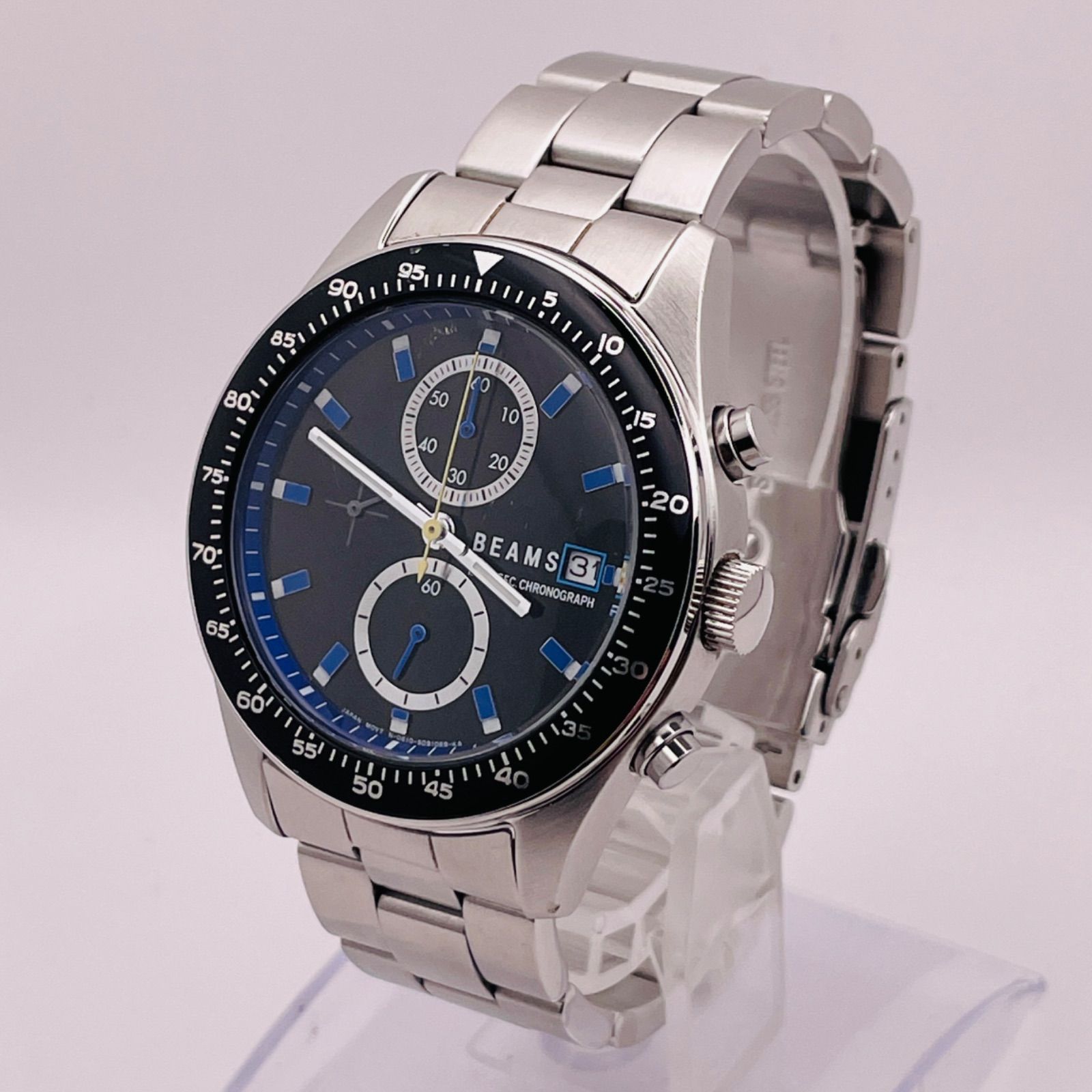 【新品】BEAMS クロノグラフ　電池交換済 T461）良品 正常稼働 CITIZEN シチズン BEAMS ビームス クロノ