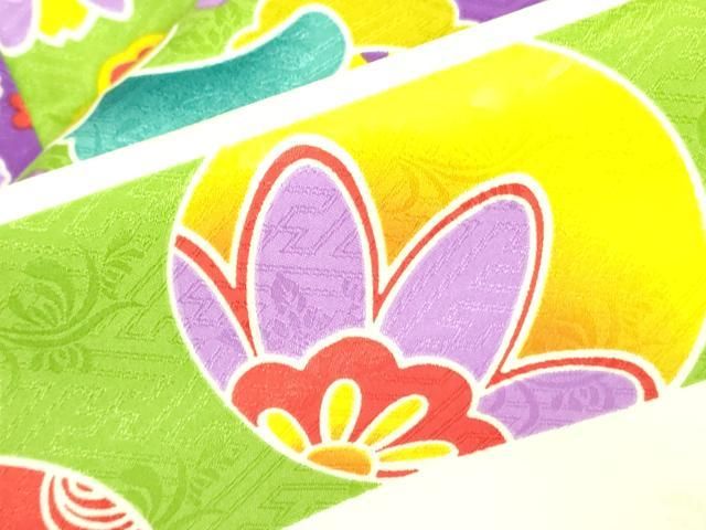 平和屋着物○中国三大刺繍 スワトウ刺繍 汕頭刺繍 振袖 草花文 暈し