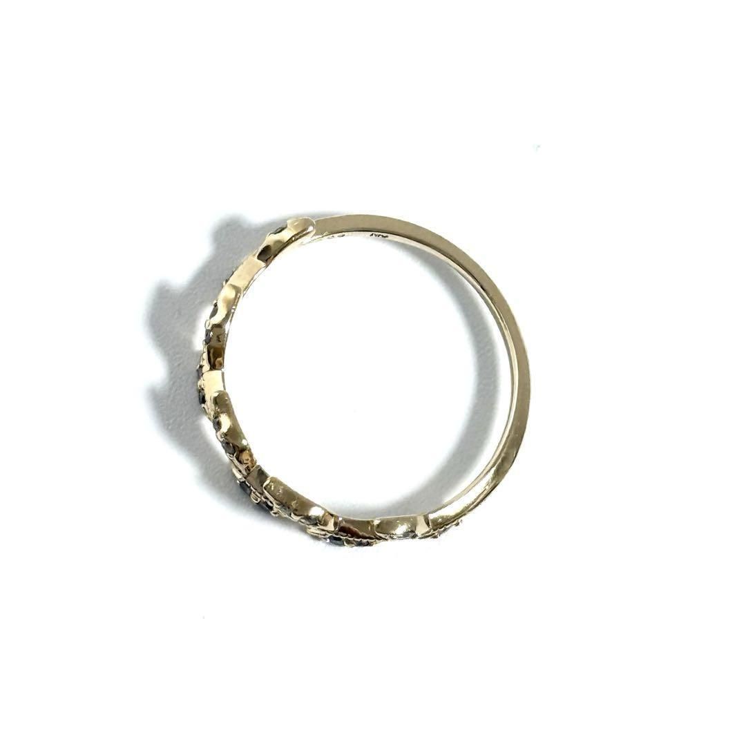 9号・美品】アガット 指輪 K10 ゴールド ダイヤ 月桂樹 ローレルリーフ