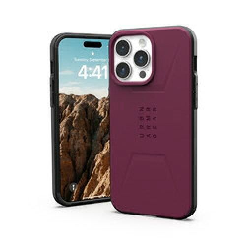4営業日で発送 URBAN ARMOR GEAR iPhone 15 Pro Max 2025対応耐衝撃ケース CIVILIAN MagSafe対応 ボルドー 日本正規代理店品 UAG
