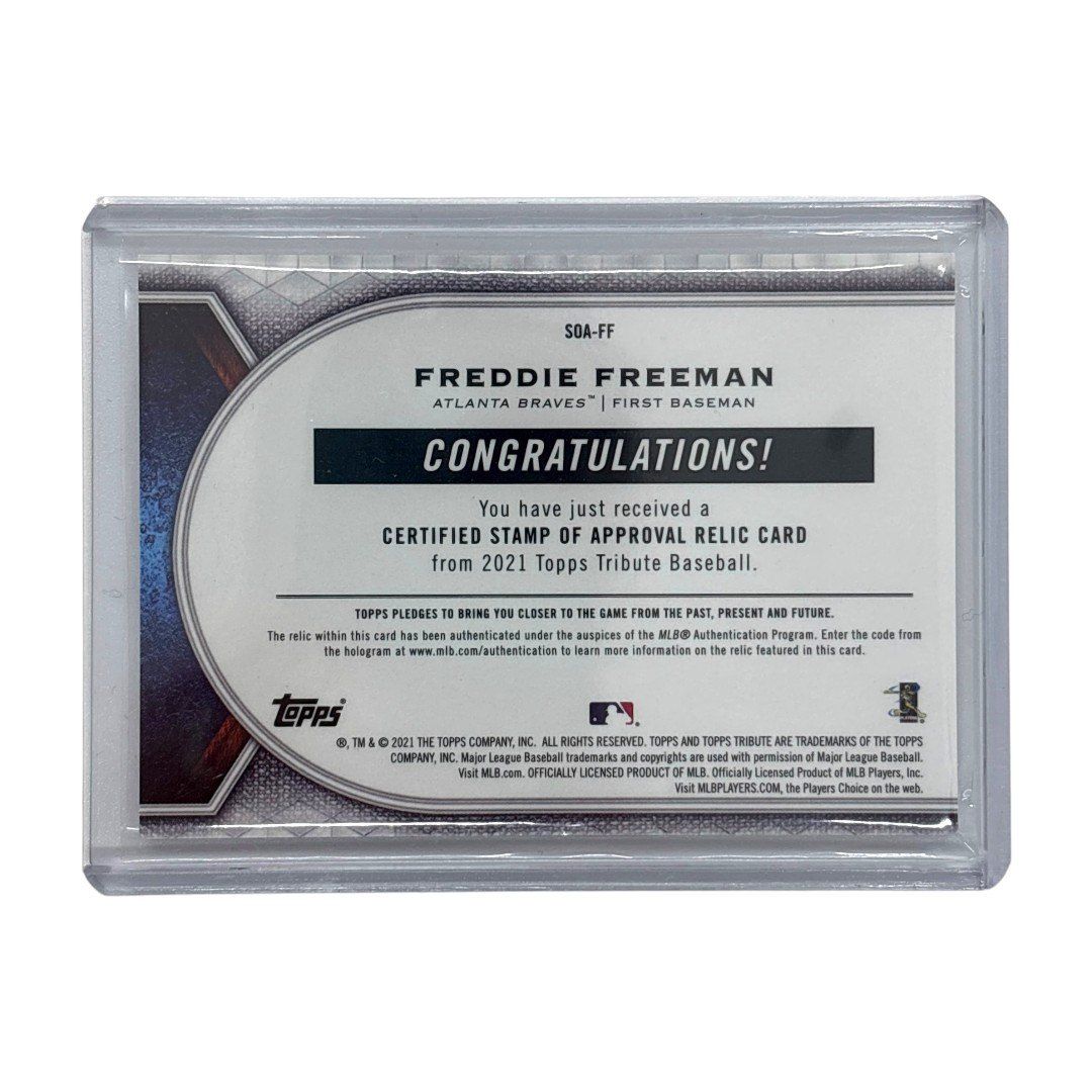 TOPPS MLBカード TRIBUTE FREDDIE FREEMAN ATLANTA BRAVES 43/50 #SOA-FF 送料無料 中古 IT1 TOPPS MLBカード TRIBUTE FREDDIE FREEMAN ATLANTA BRAVES 43/50