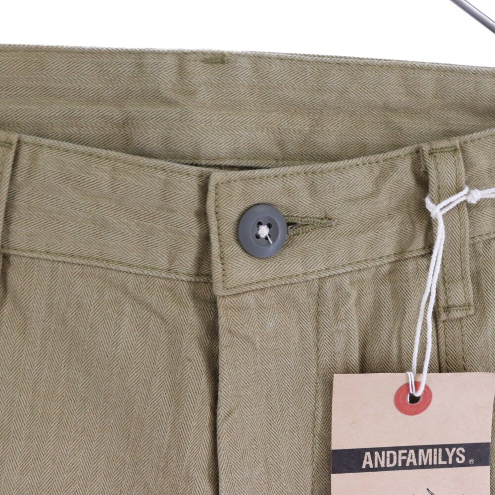 ANDFAMILYS アンドファミリー HBT BAKER PANTS ヘリンボーン ベイカーパンツ ベージュ PT-1306320