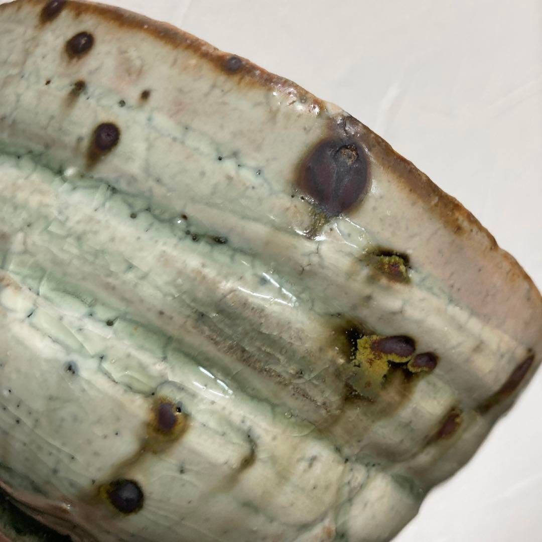 水野澤三(名工)陽山窯 美濃茶碗 共箱 直径12.3cm 東H5-1223①