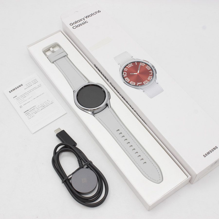 美品】SAMSUNG Galaxy Watch6 Classic 43mm SM-R950NZSAXJP シルバー