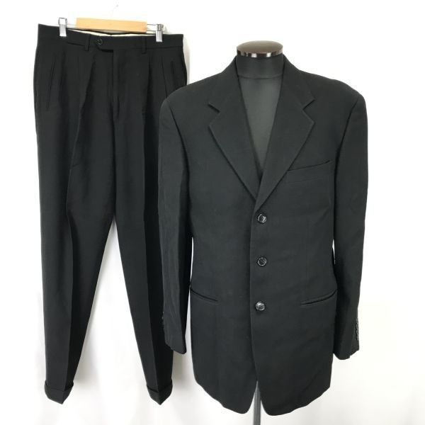 DALTON & FORSYTHE★ルイジボット生地/Luigi Botto/3ボタン/秋冬シングルスーツ/セットアップ【上下A6/L/黒/black】suit set up◆cBH467 DALTON & FORSYTHE☆ルイジボット生地/Luigi Botto/3ボタン/秋冬
