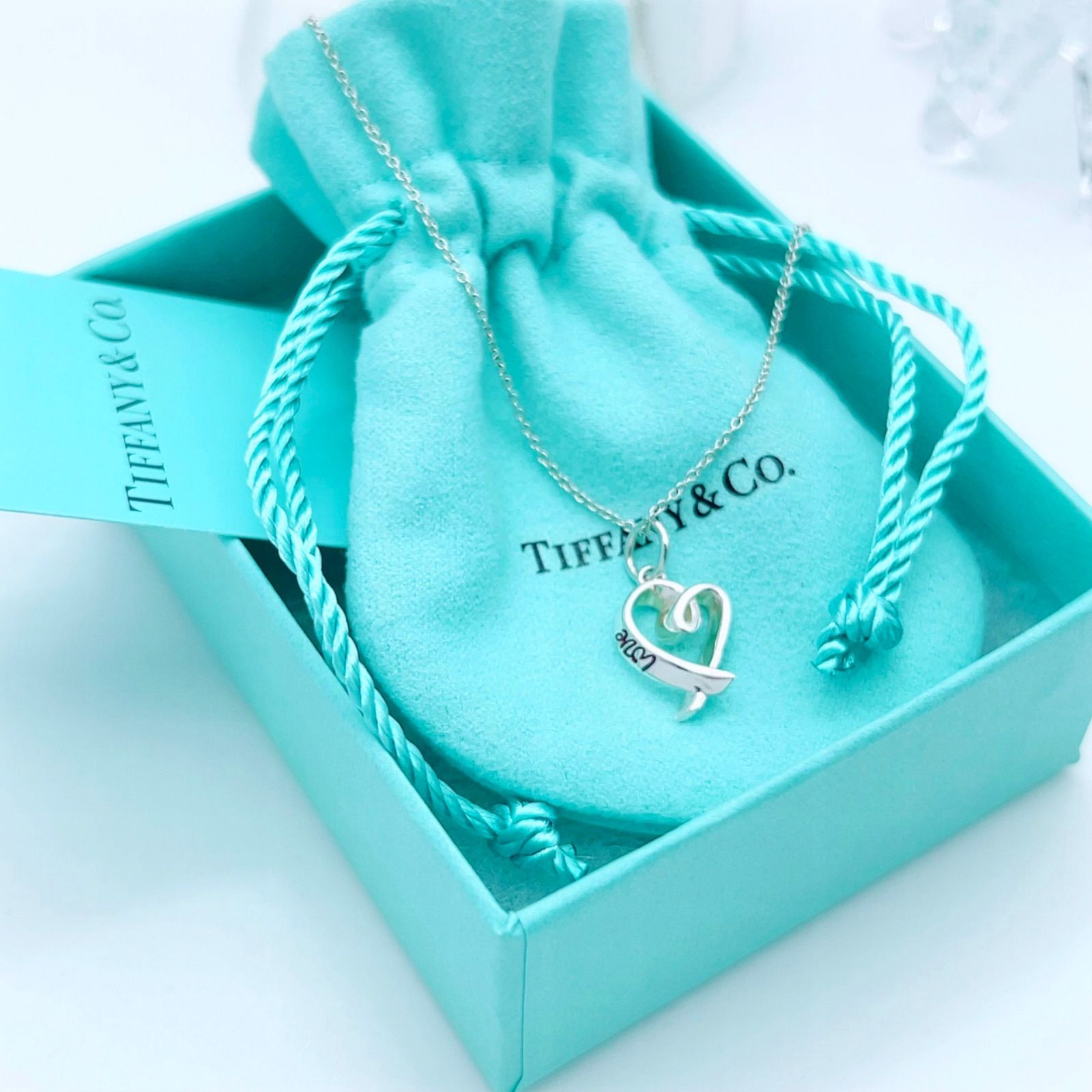 美品✨Tiffanyティファニー ラビングハート LOVEネックレス - メルカリ