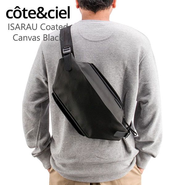 コートエシエル Cote-Ciel ボディバッグ ISARAU ワンショルダー スリングバッグ 28395 ブラック Coated Canvas Black ファッション CEC-8600-000
