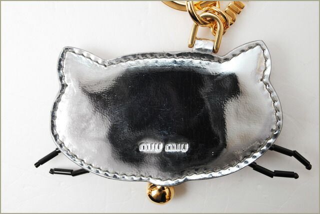 miumiu キーリング　キーホルダー　ねこ ミュウミュウ キーリング/キーホルダー miumiu ネコ/キャットモチーフ