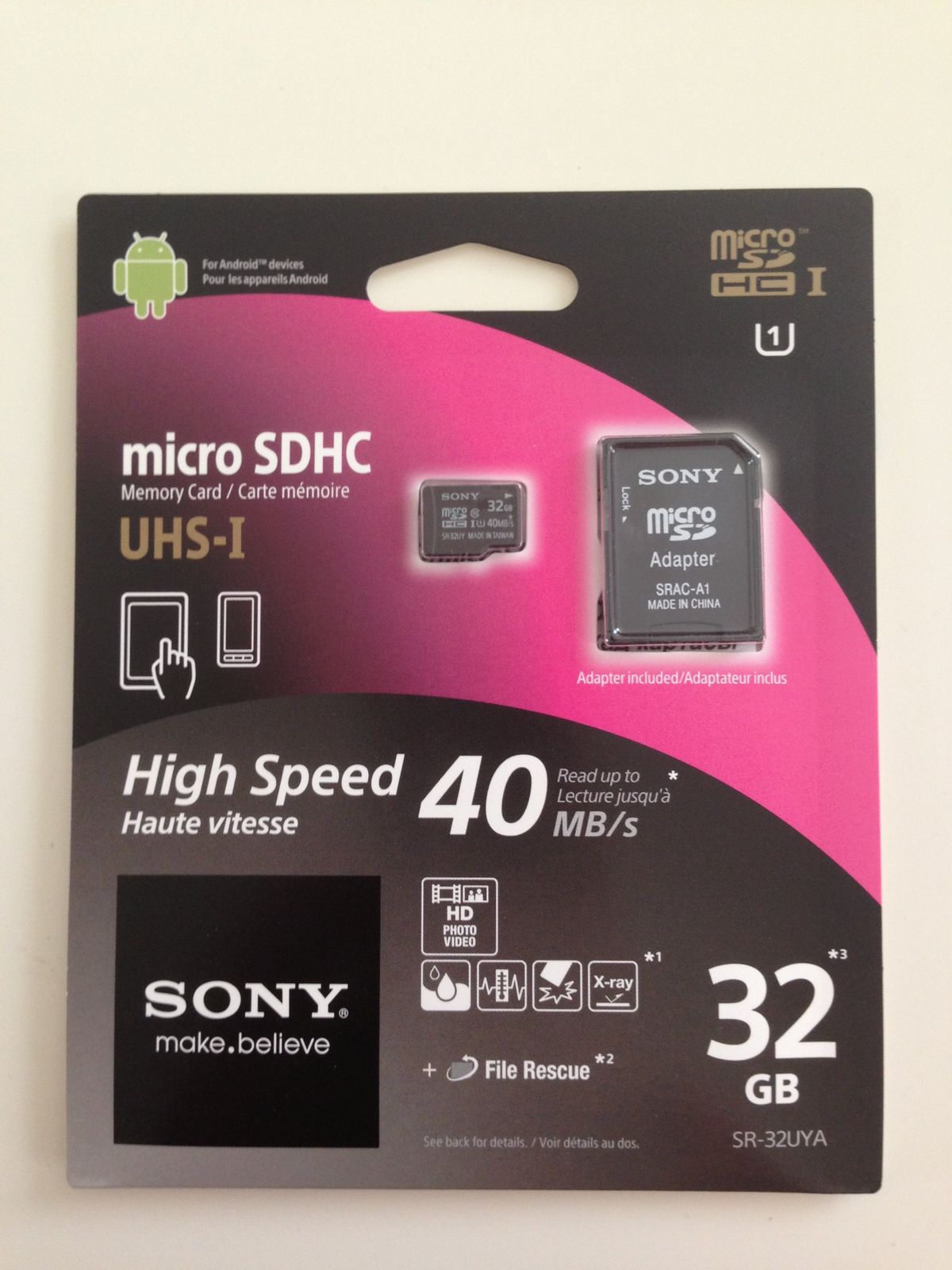 ソニー SONY microSDHCカード 32GB Class10 UHS-I対応 SDカードアダプタ付属 SR-32UYA [国内正規品] [32GB]
