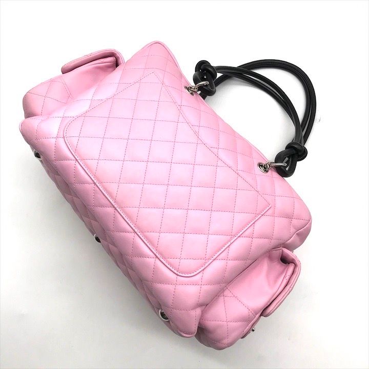 良品 CHANEL シャネル ココマーク マトラッセ カンボン ラムスキン ...