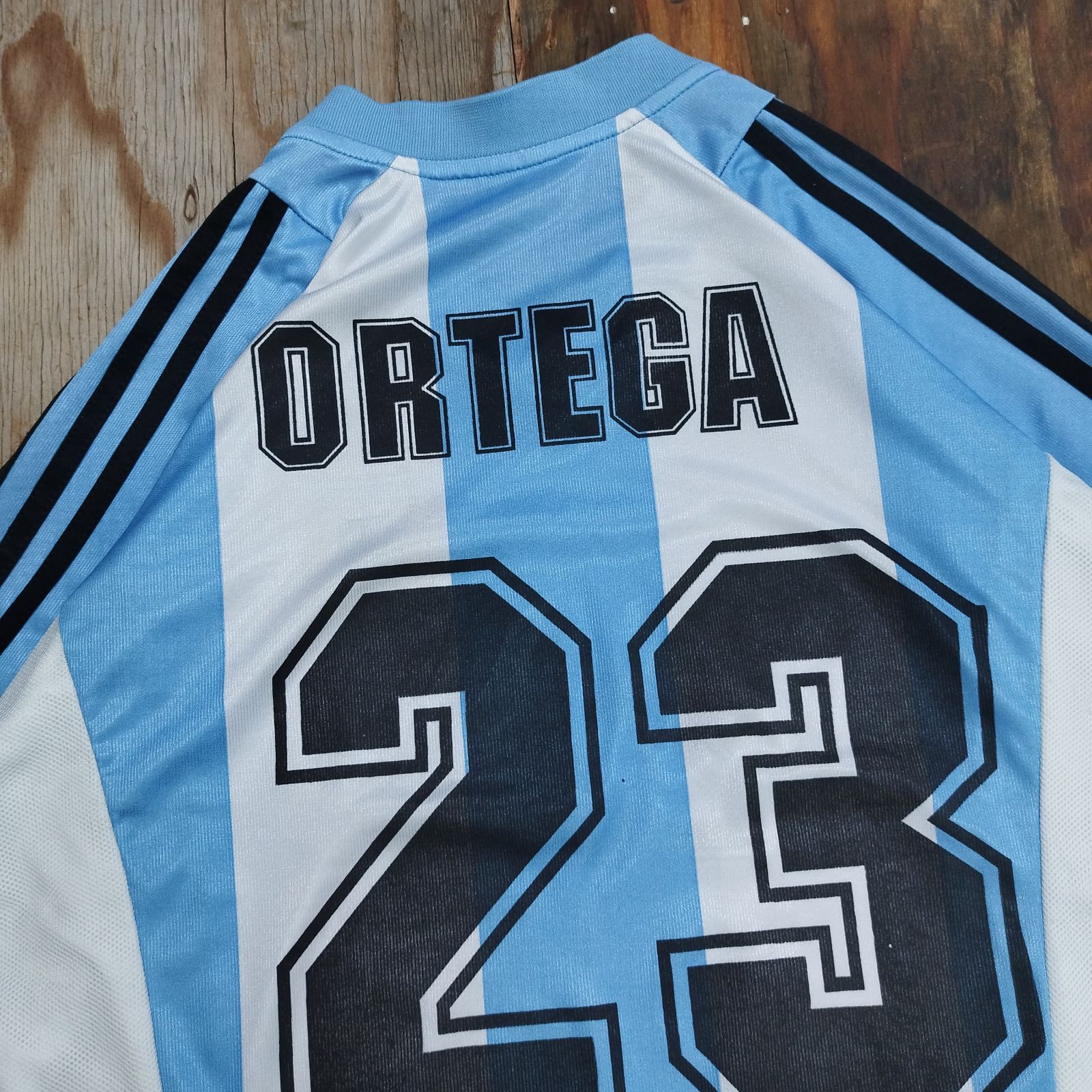 アルゼンチン代表  ストライプシャツ アルゼンチン 代表 オルテガ ゲームシャツ ストライプ ユニフォーム