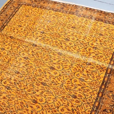 トルコヴィンテージラグ 161x265 cm トルコラグ イエロー オレンジ