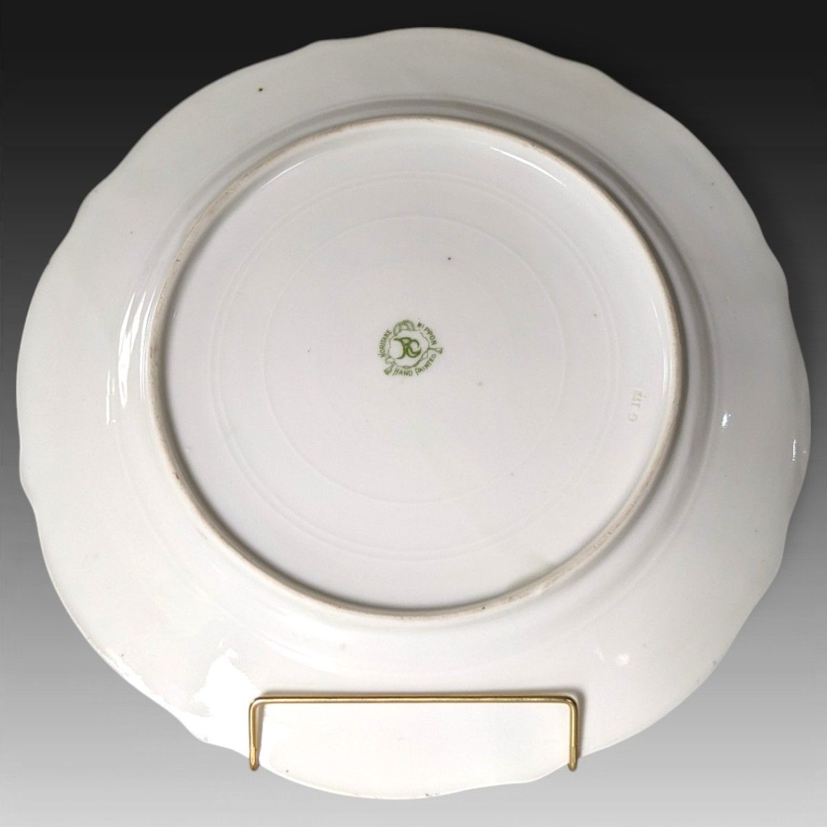 アールヌーボー 金点盛上げガーランド模様薔薇絵