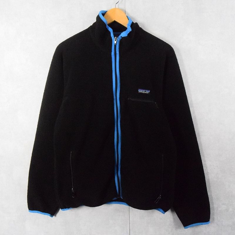 80's Patagonia USA製 フリースジップジャケット BLACK L