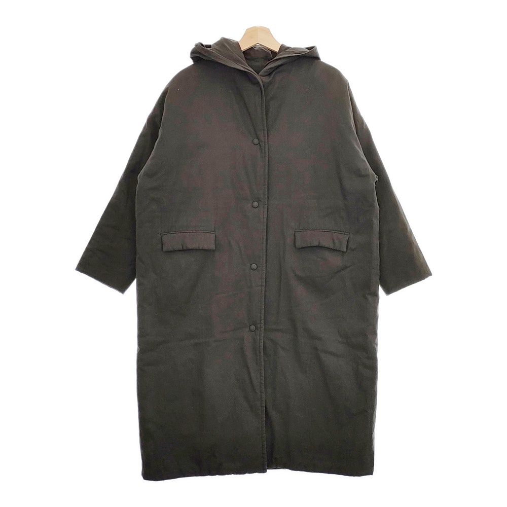 evam eva padding hooded coat E231T166 サイズ2 定価63800円 コート チャコールグレー レディース  エヴァムエヴァ【中古】4-1110A♪