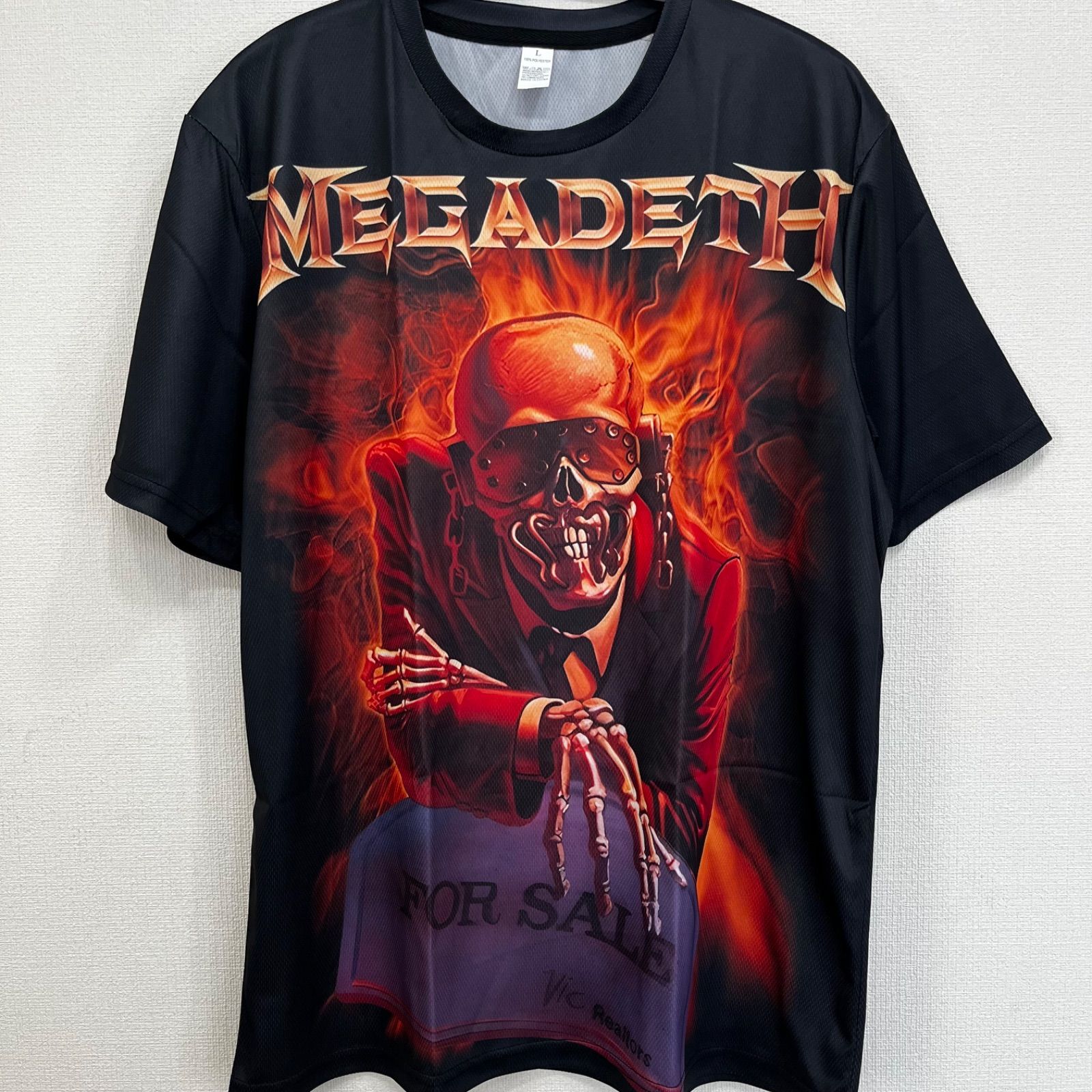 バンドTシャツ メガデス MEGADETH ポリエステルTシャツ Tシャツ 半袖 