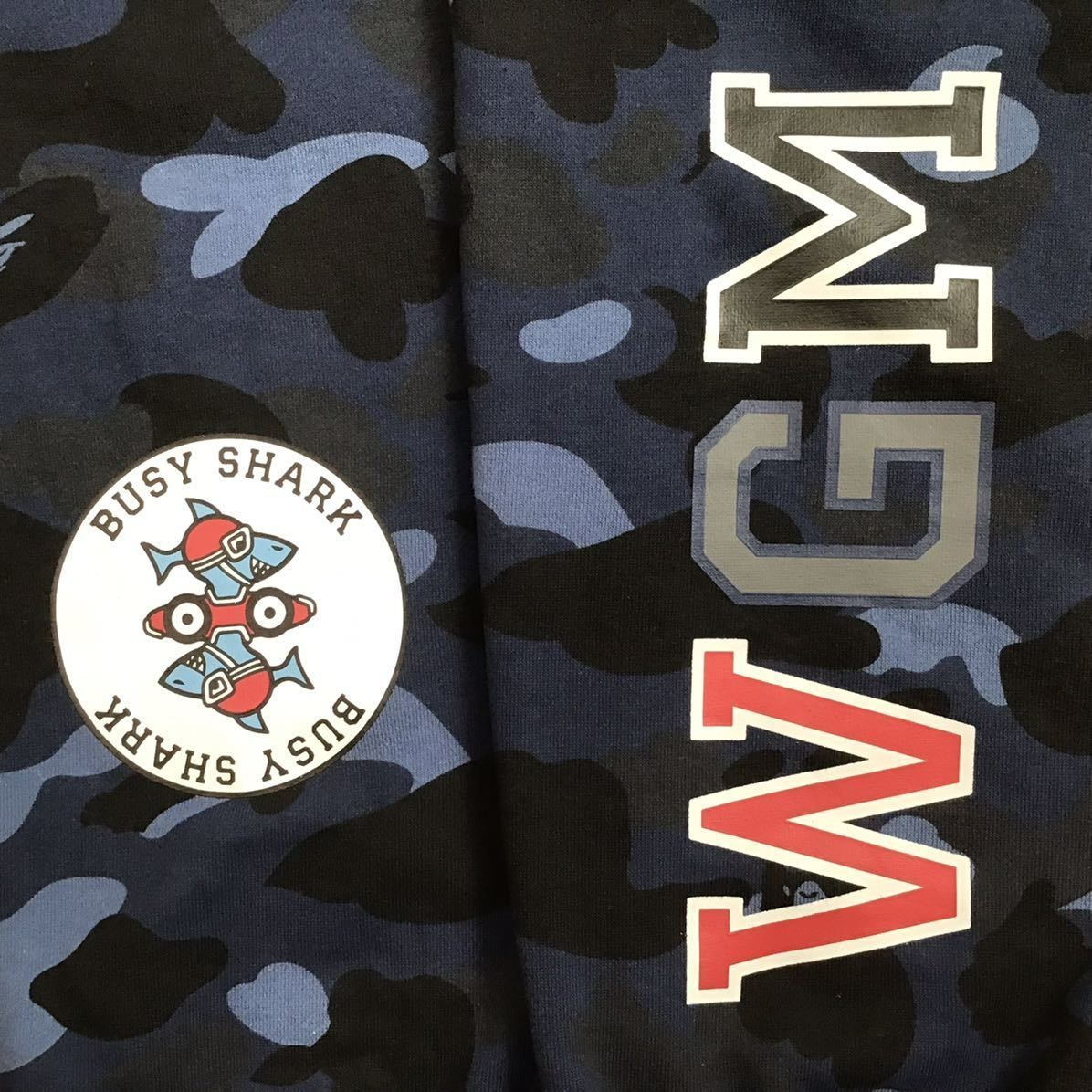 Blue camo シャーク スウェットパンツ Lサイズ a bathing ape BAPE