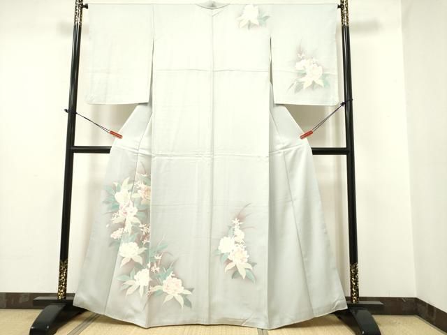 平和屋着物○訪問着 絞り 草花文 暈し染め 正絹 逸品 CAAW3793vf