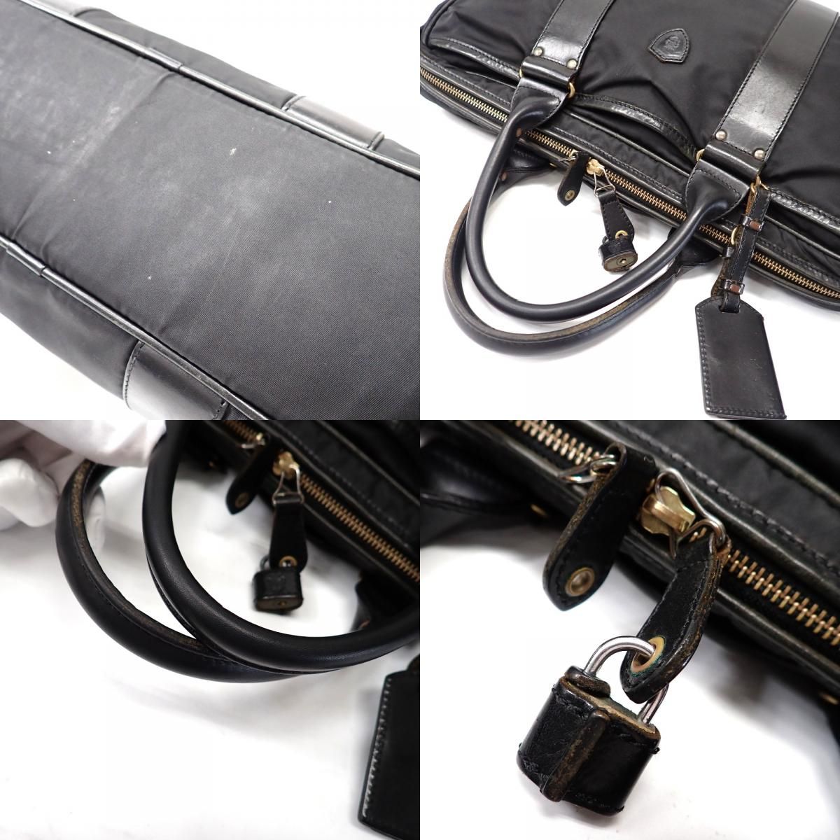 美品】フェリージ 2way ビジネスバッグ ショルダー レザー×ナイロン