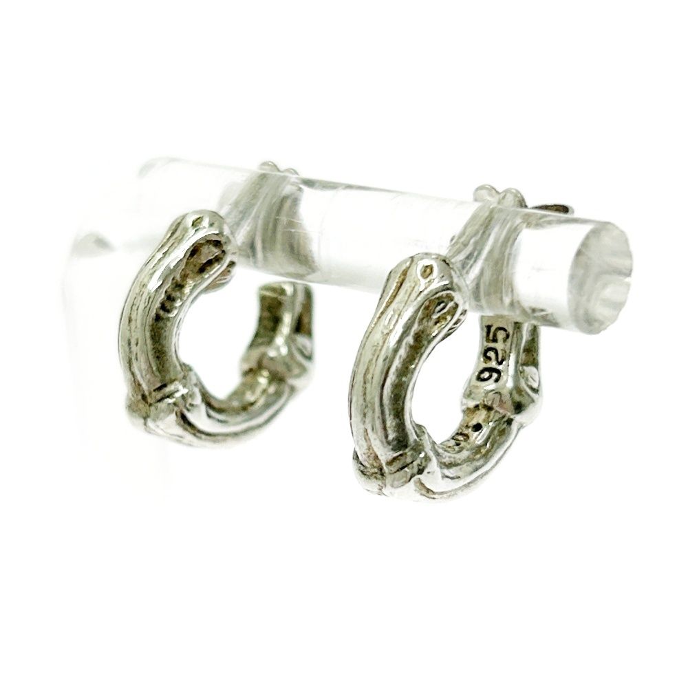 Tiffany & Co. バンブー フープピアス 925シルバー 中古】TIFFANY&Co. ティファニー シルバー バンブー フープ ピアス 6.5