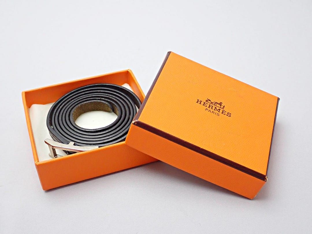 HERMES エルメス アピ3 ロング ブレスレット Lサイズ ブラックレザー I刻印 中古B【中古】【大信質舗】【質屋出店】管理番号：C-8925
