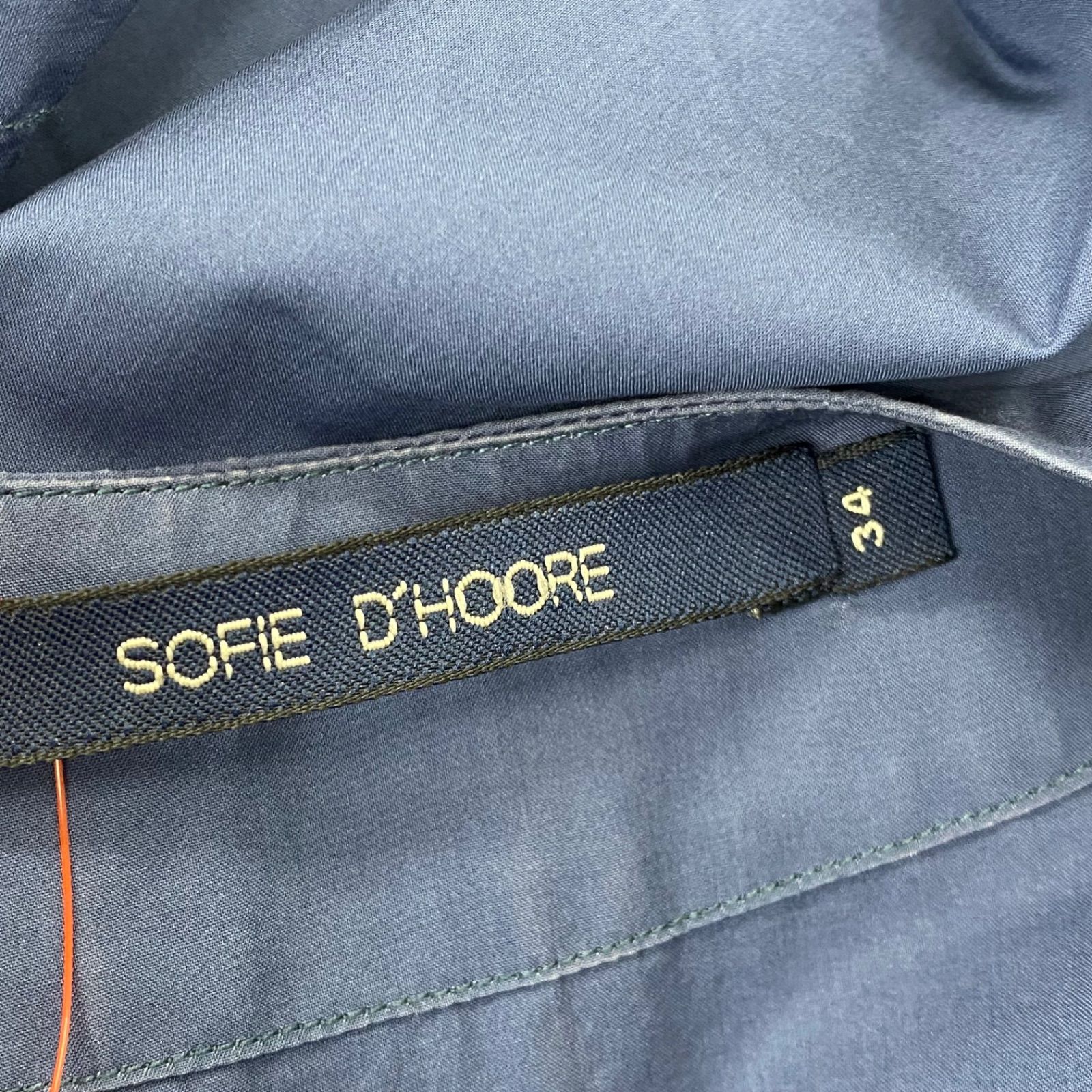 SOFIE D'HOORE ソフィードール　ブラウス 開襟シャツ　34 水色 超ポイント祭?期間限定】 SOFIE D'HOORE 水色 34 開襟シャツ