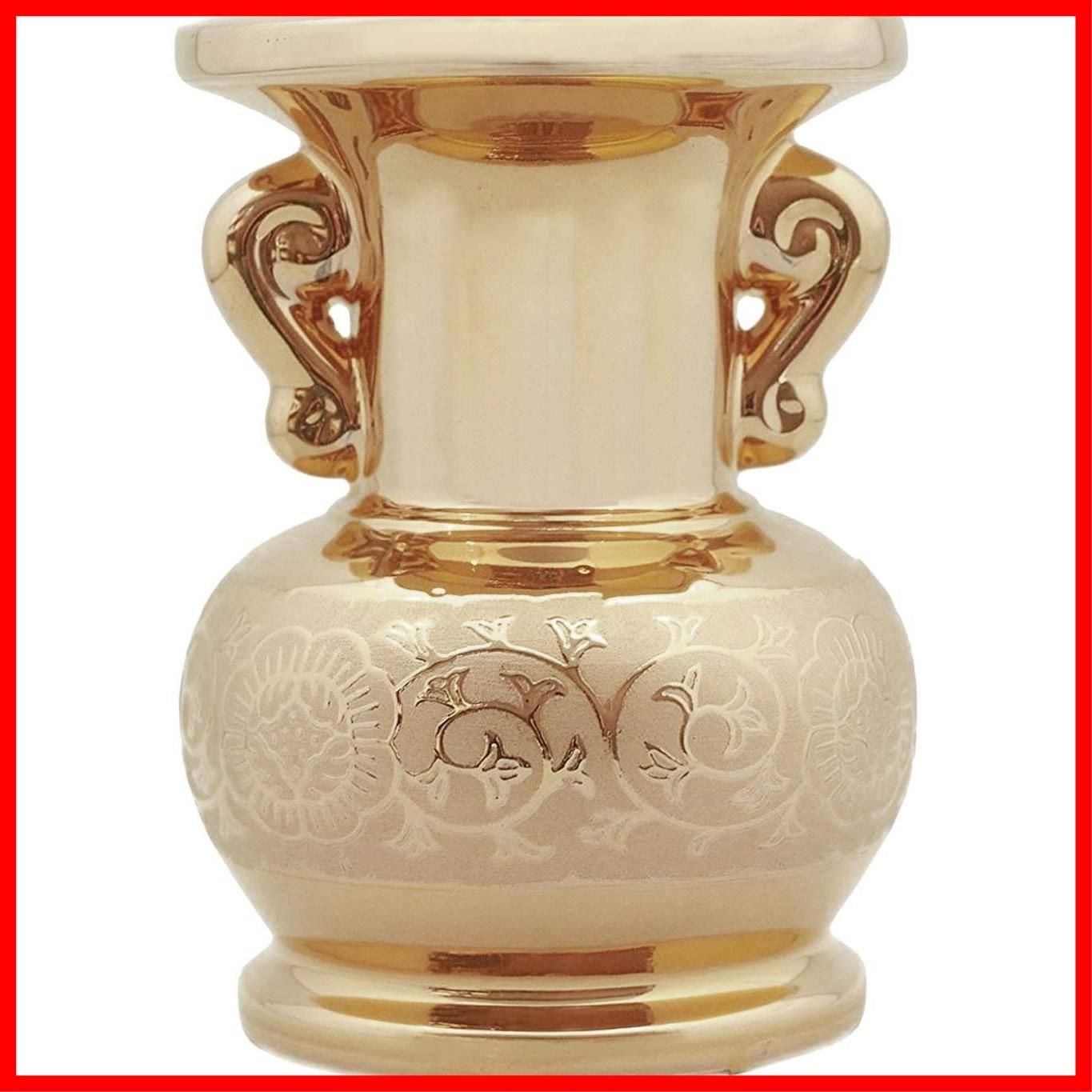 セラミックアルテ 仏具 金唐草 玉仏花4.5