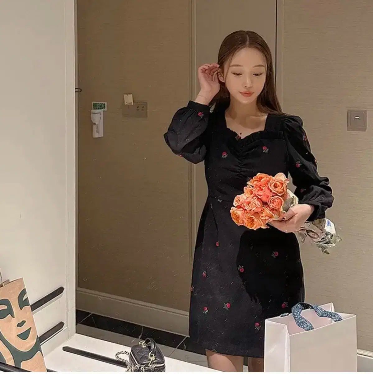 SANDRO(サンドロ) グリッター ニット ワンピース Sandro（ミニ