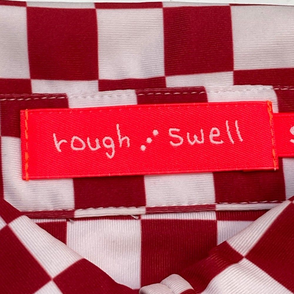 【美品】Rough and Swell チェッカーパターン 半袖 ポロシャツ サイズ：S ROUGH&SWELL ラフアンドスウェル 半袖ポロシャツ