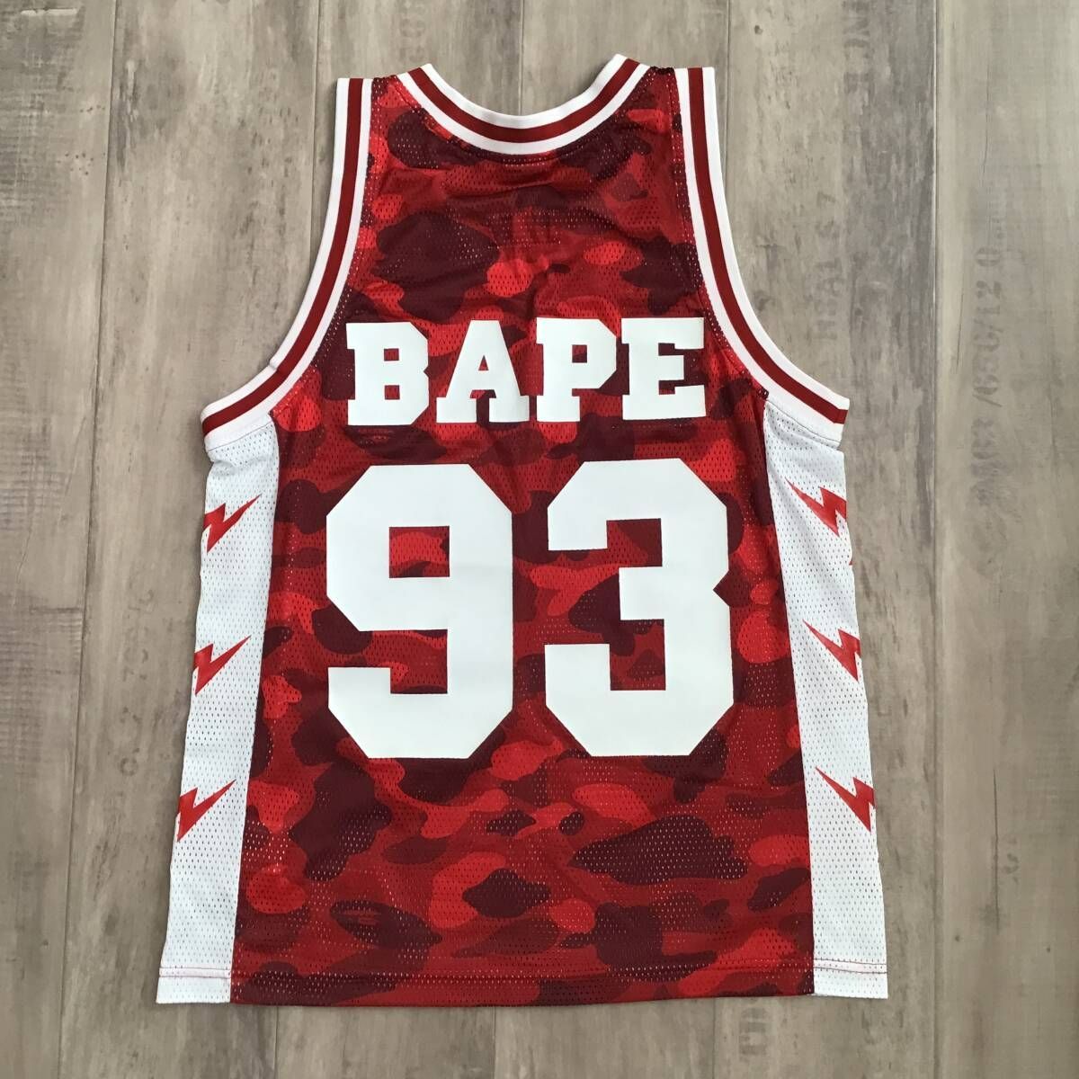 Champion × BAPE Basketball Tank Top Sサイズ Red camo a