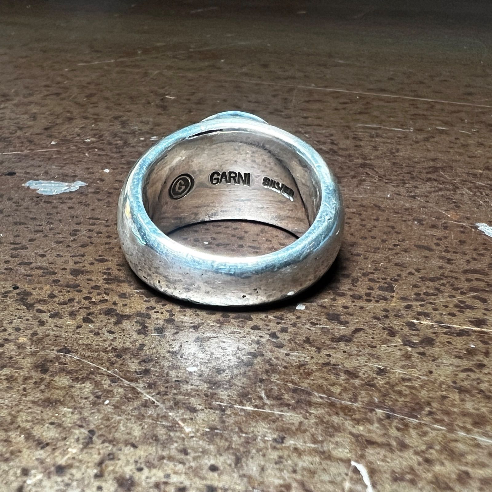 ガルニ　シルバーリング 925 GARNI ガルニ リング シルバー925 ワイド タタキ 19号 シルバー