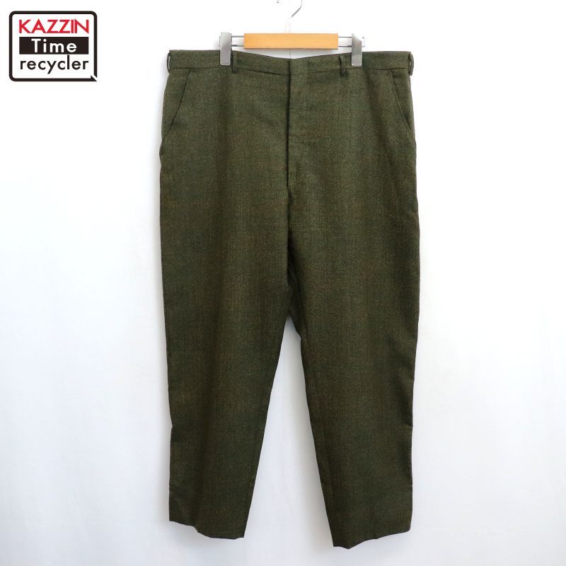 60s vintage ウール スラックスパンツ メンズ Lサイズ相当-訳あり新品