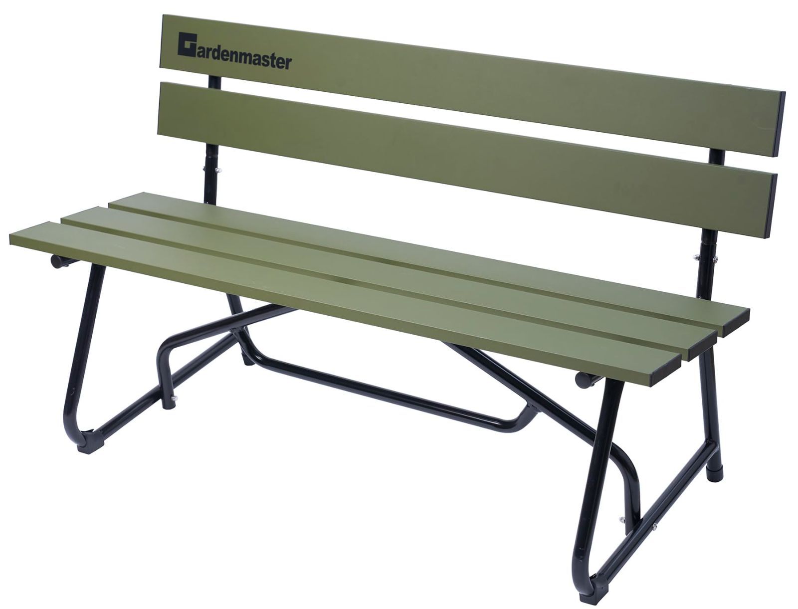 アルミガーデンベンチ 幅120×奥行53.5×高さ69.5cm ガーデンマスター Gardenmaster お庭 ベランダ テラス バルコニー 休憩所 喫煙所 KAB-1205GM オリーブ
