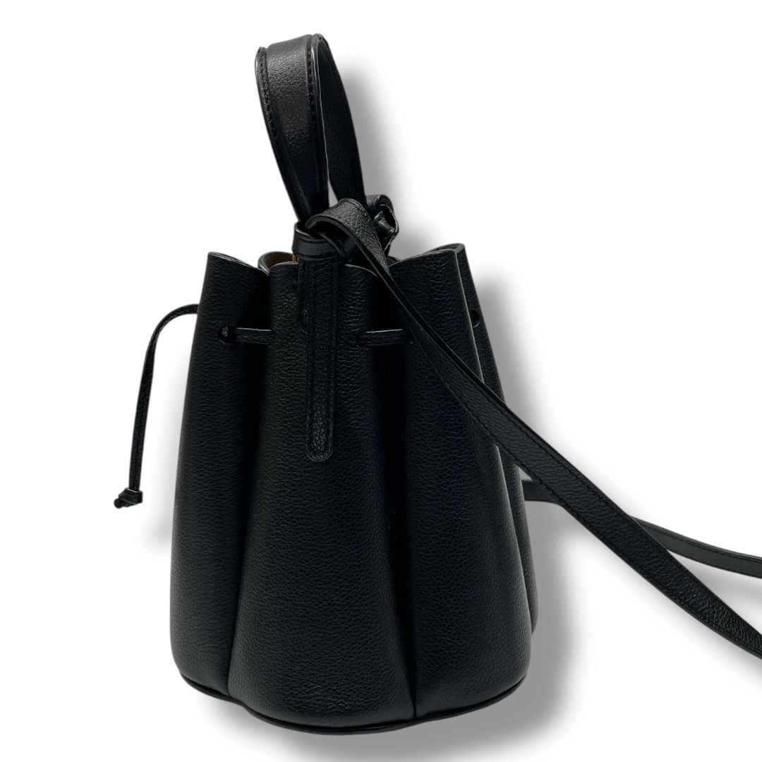美品未使用　POLENE ショルダーバッグ Number Nine ブラック POLENE ポレーヌ Numero Huit Mini カヌレバッグ ハンドバッグ