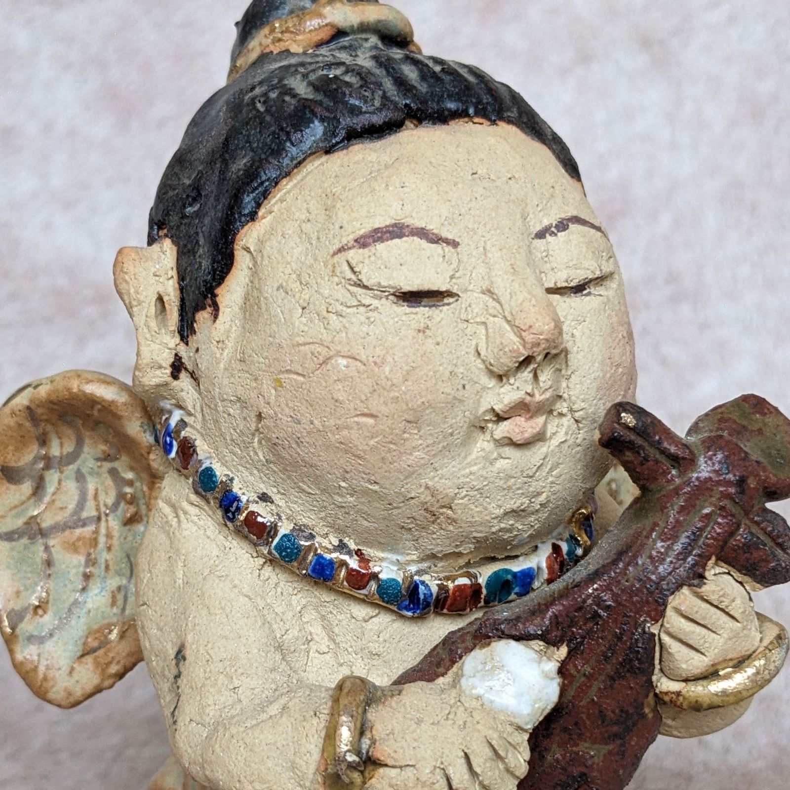 ささきようこさん作 陶人形 迦陵頻伽 琴 - メルカリ