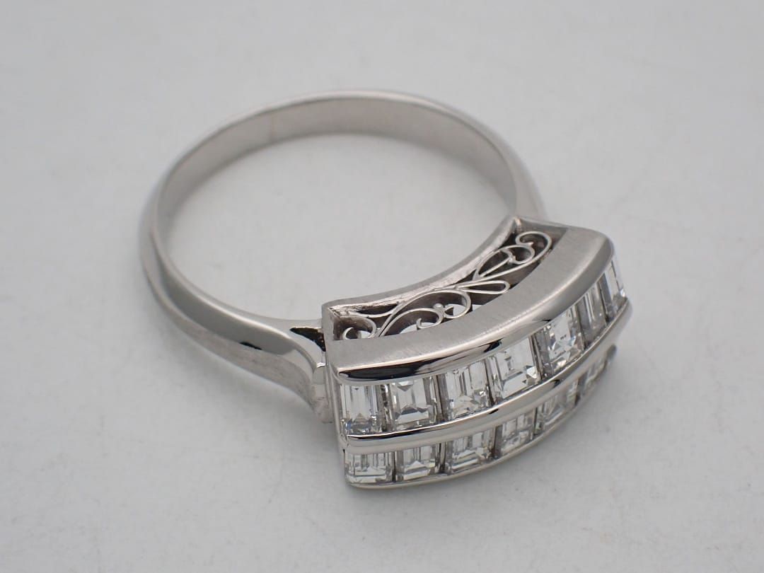 PM1000 プラチナ ダイヤ リング 1.60ct 13号 8.65g 中古A+ 【送料無料  