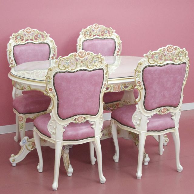 クラシックロココ調 高級ミラー(バラ)ブラック BF-5 BeBe'Import