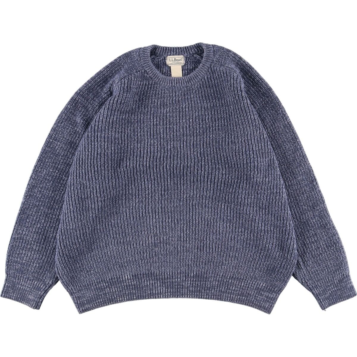 古着 エルエルビーン L.L.Bean リブ編み コットンニットセーター 