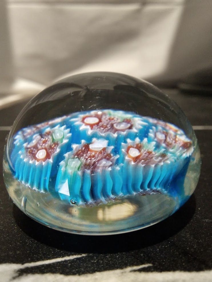 割引 【レア】ベネチアングラス murano ムラーノ ミルフィオリ 水色