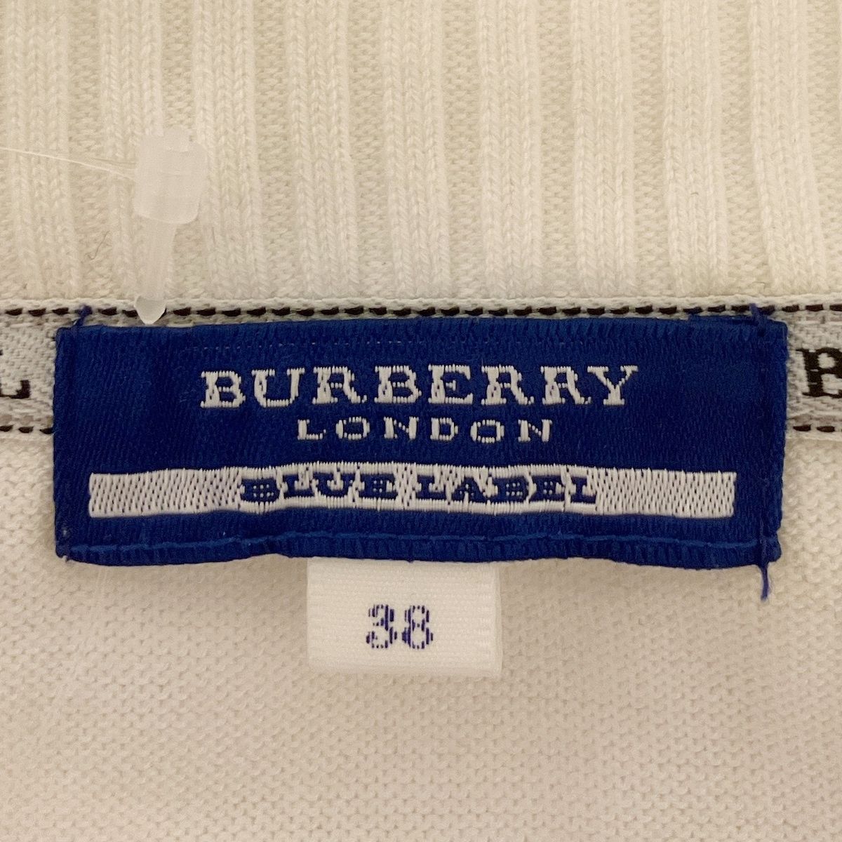 Burberry Blue Label(バーバリーブルーレーベル) カーディガン サイズ38 M レディース - 白 半袖