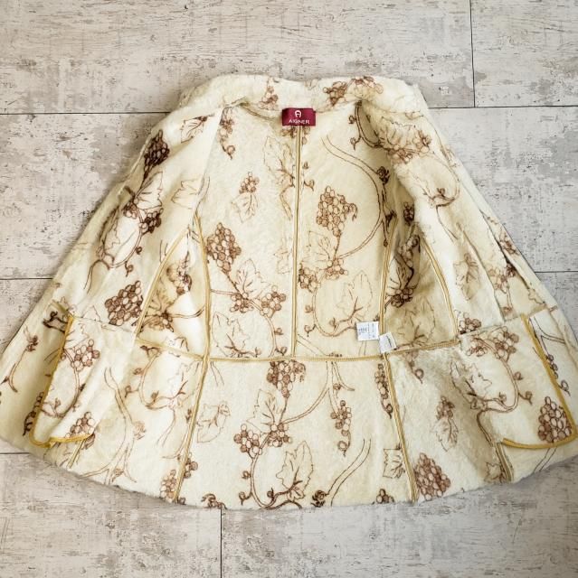 アイグナー AIGNER ☆ ムートン ジャケット 46 ベージュ イタリア製