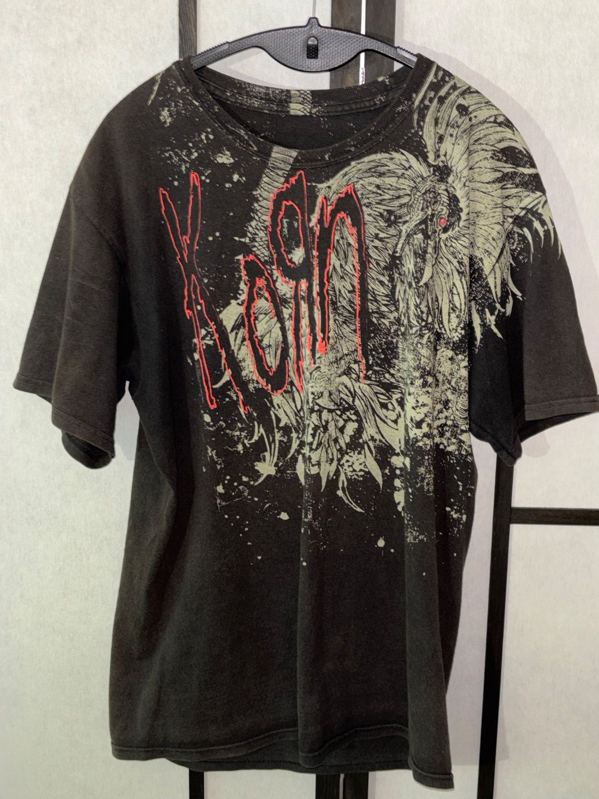 超希少柄 前面総柄 KORN コーン ヴィンテージ tシャツ レア フェード 