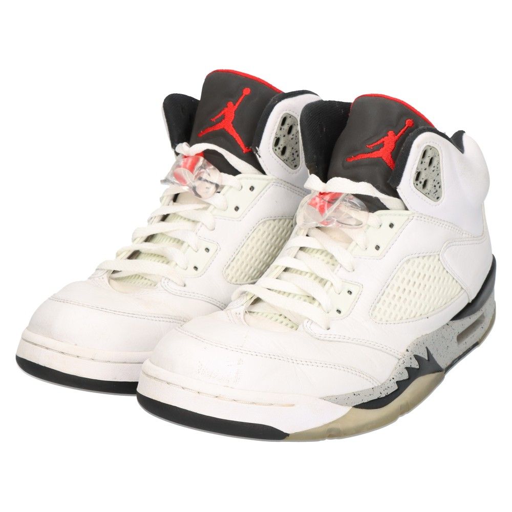 NIKE (ナイキ) AIR JORDAN 5 RETRO White Cement エアジョーダン5レトロ ホワイトセメント ハイカットスニーカー  ホワイト US11/29.0cm 136027-104 - メルカリ