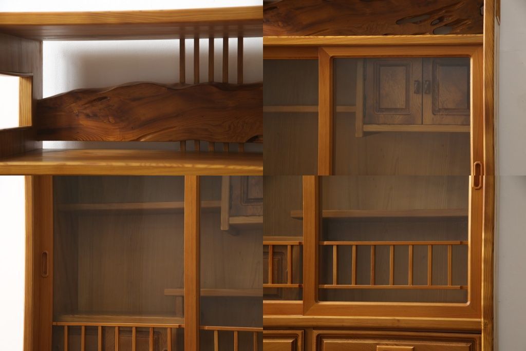 ☆事前問合せ必須☆ 茶箪笥 中古 美品 屋久杉 杢目 茶棚 戸棚 収納